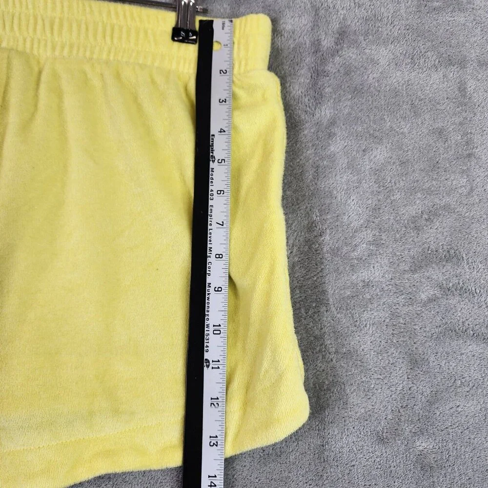 Womens A New Day Yellow French Terry Shorts Pull on Mid Rise 4